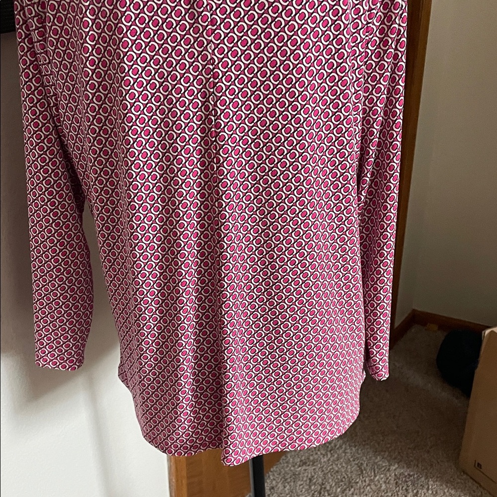 Cato Geometric Patterned Pink Top - Picture 5 of 9